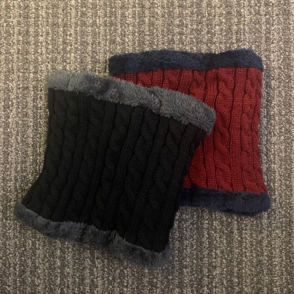 Winter Fleece Neck Muff/Warmer (x2)